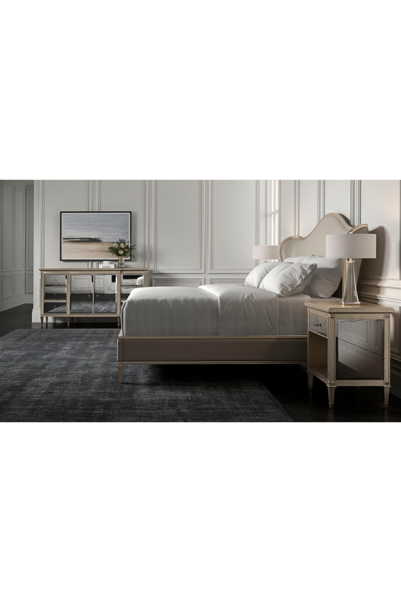 Camelback Upholstered Queen Bed | Caracole Bedtime Beauty | Oroatrade.com