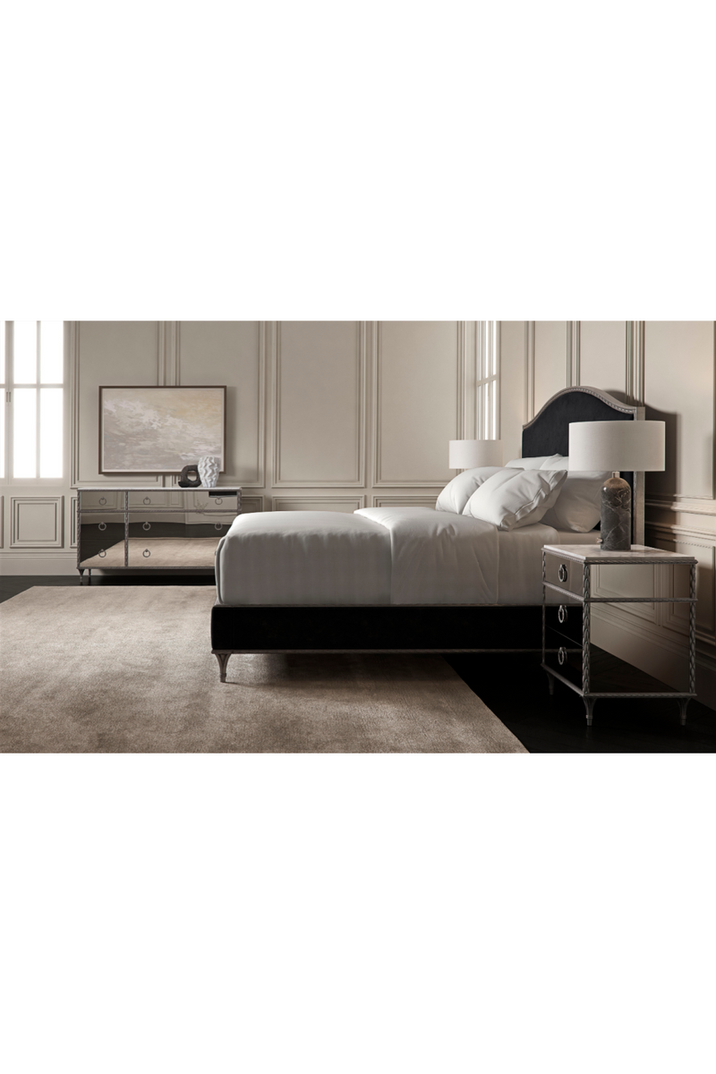 Camelback Platform Queen Bed | Caracole Fontainebleau | Oroatrade.com
