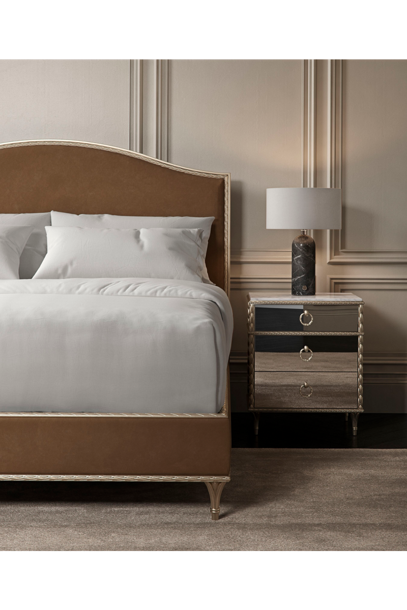 Camelback Platform Queen Bed | Caracole Fontainebleau | Oroatrade.com
