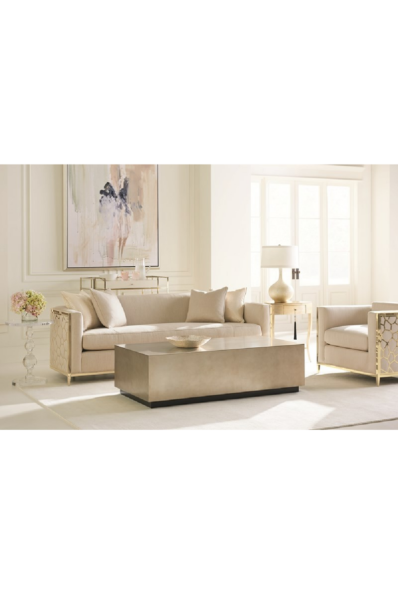 Gold 1-Drawer Accent Table | Caracole Tres, Tres Chic | Oroatrade.com