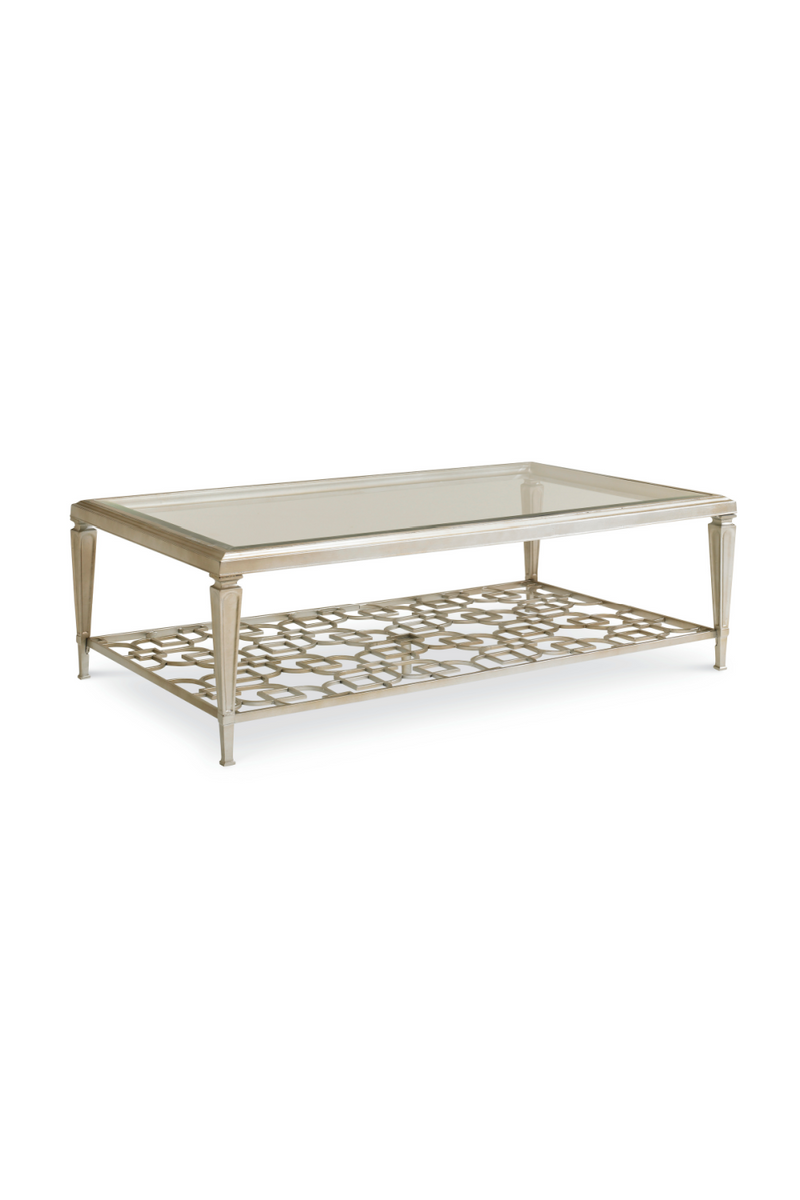 Taupe Silver Coffee Table | Caracole Socialite | Oroatrade.com