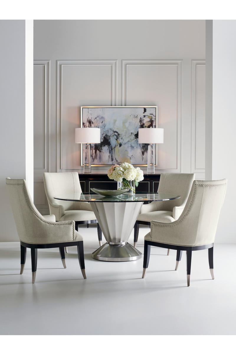 Beige Linen Dining Chairs (2) | Caracole A La Carte | Oroatrade.com