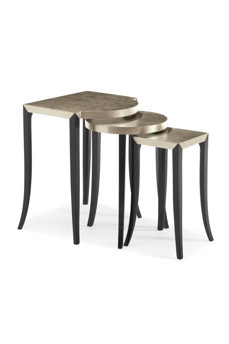 Silver Leaf Nesting Side Tables (3) | Caracole Out & About | Oroatrade.com 