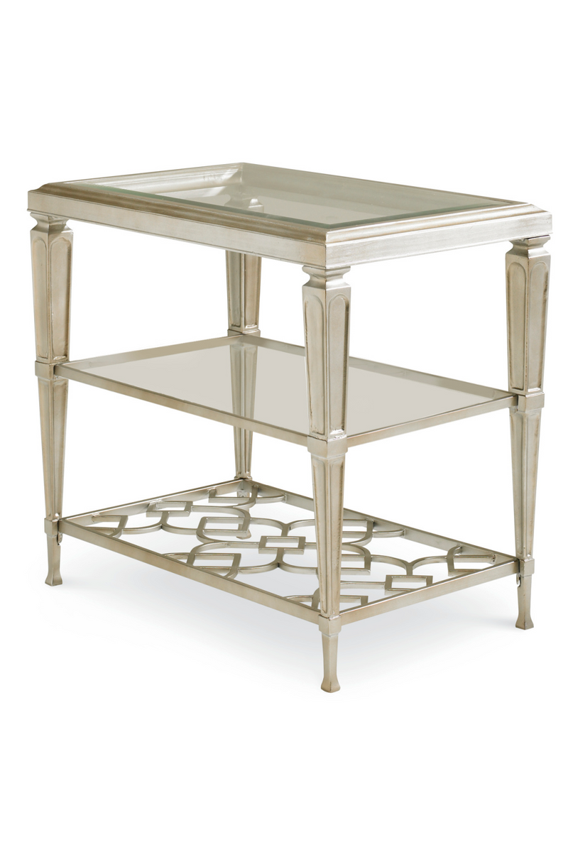 Metallic Side Table With Shelves | Caracole Social Connections  | Oroatrade.com