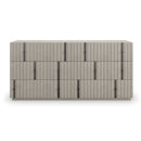 Gray Slatted 6-Drawer Dresser | Caracole Clancy