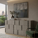 Gray Slatted 6-Drawer Dresser | Caracole Clancy