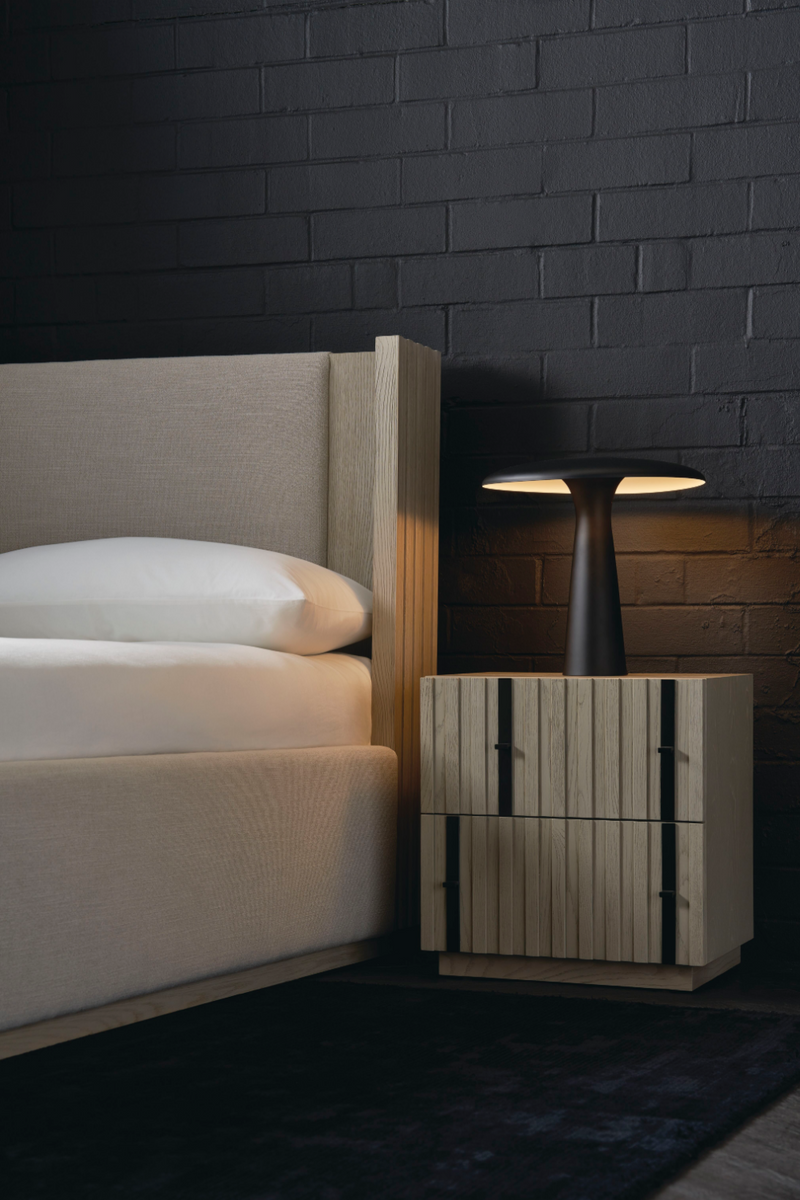 Oak Veneer Modern Nightstand | Caracole Clancy | Oroatrade.com