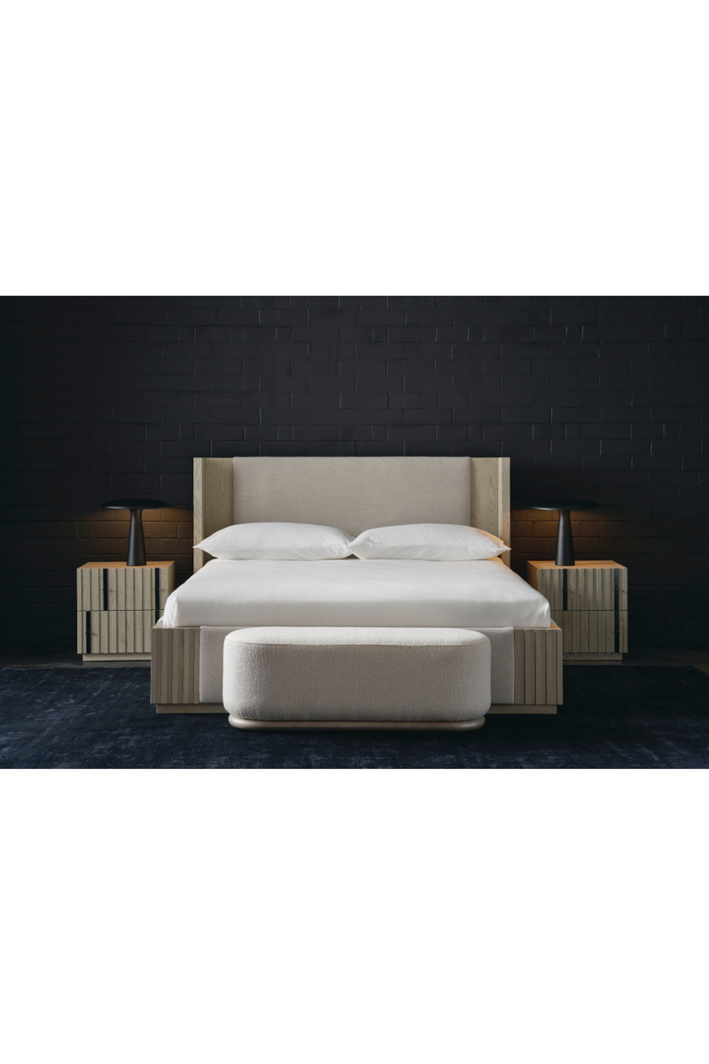 Taupe Linen Bed | Caracole Azure | Oroatrade.com