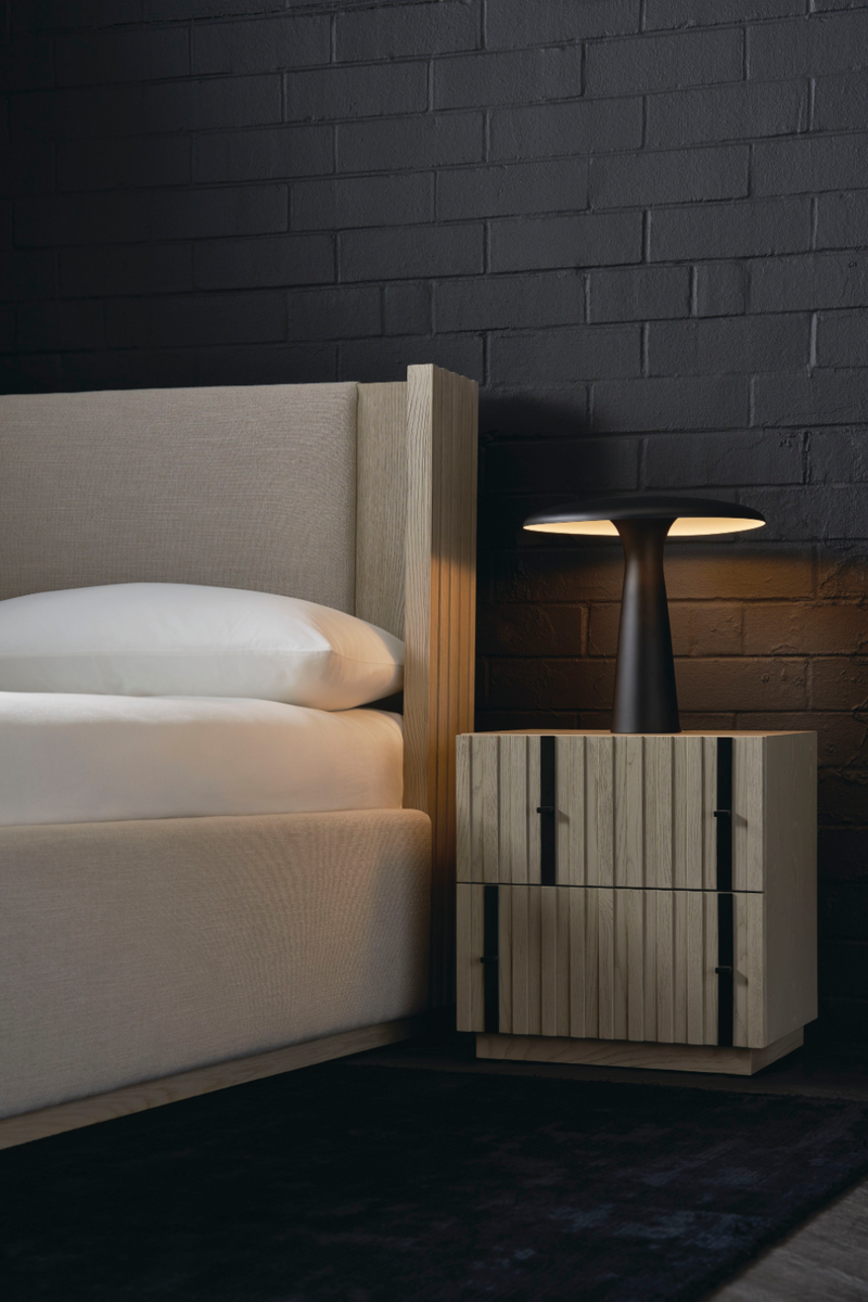 Taupe Linen Bed | Caracole Azure | Oroatrade.com