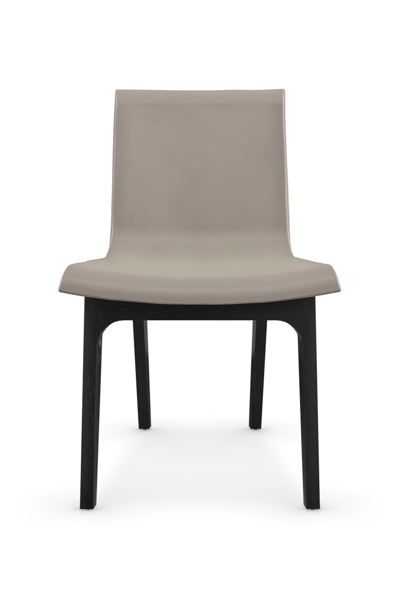 Taupe Leather Dining Chair | Caracole Starr | Oroatrade.com