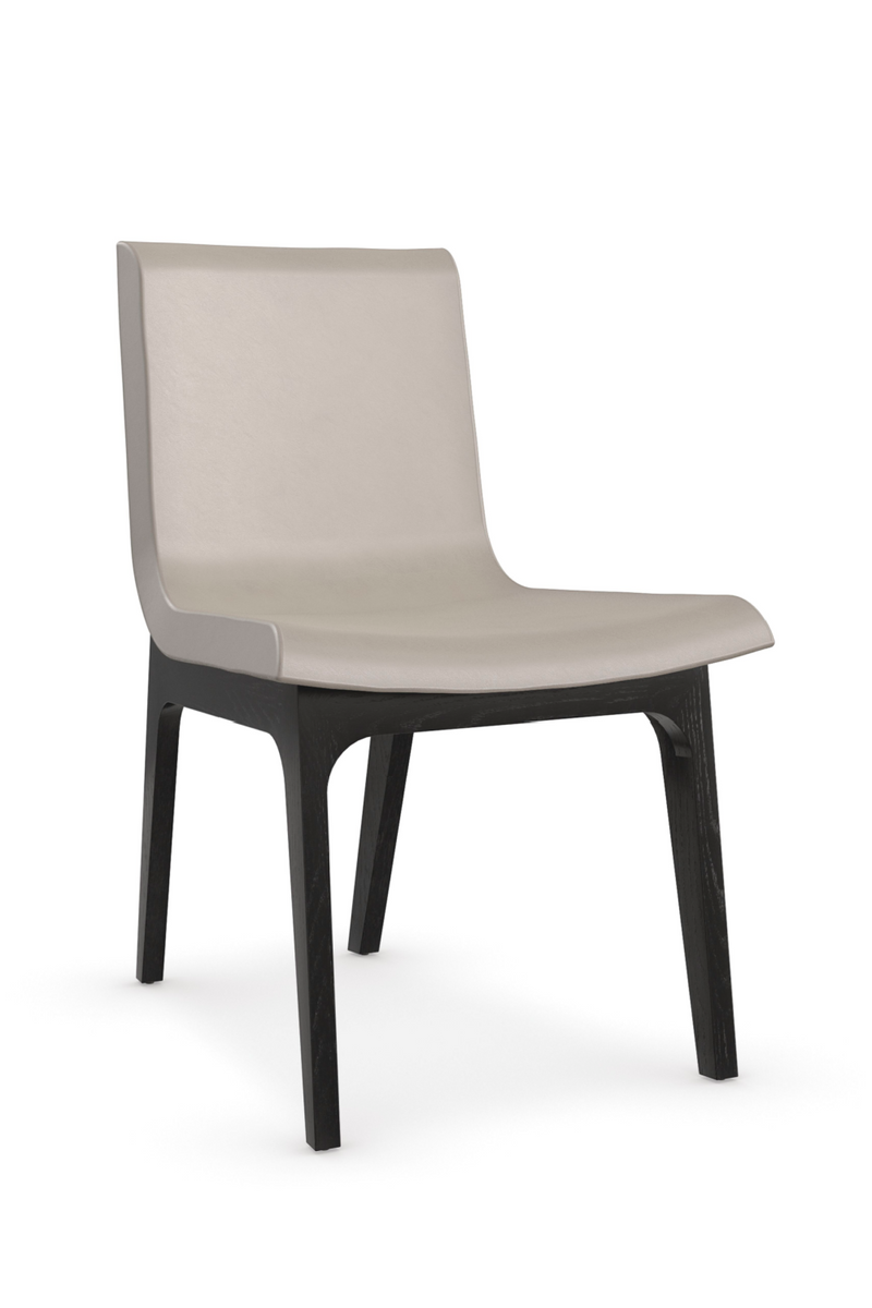 Taupe Leather Dining Chair | Caracole Starr | Oroatrade.com