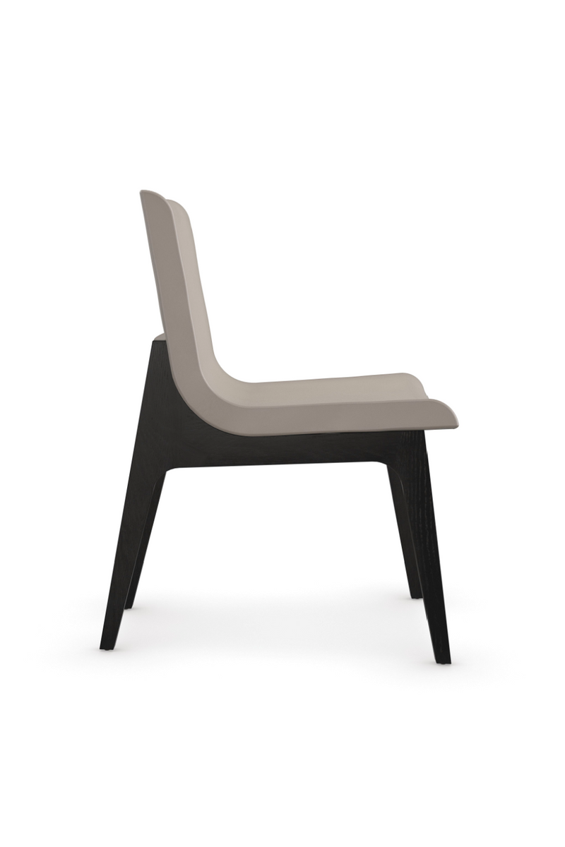 Taupe Leather Dining Chair | Caracole Starr | Oroatrade.com