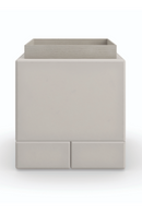 Taupe Leather Side Table | Caracole Bindi | Oroatrade.com