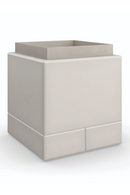 Taupe Leather Side Table | Caracole Bindi | Oroatrade.com