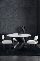 Wavy Black Base Dining Table | Caracole Jose | Oroatrade.com