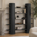 Hospitality furniture - Black Wooden 5-Shelf Bookcase - www.oroatrade.com
