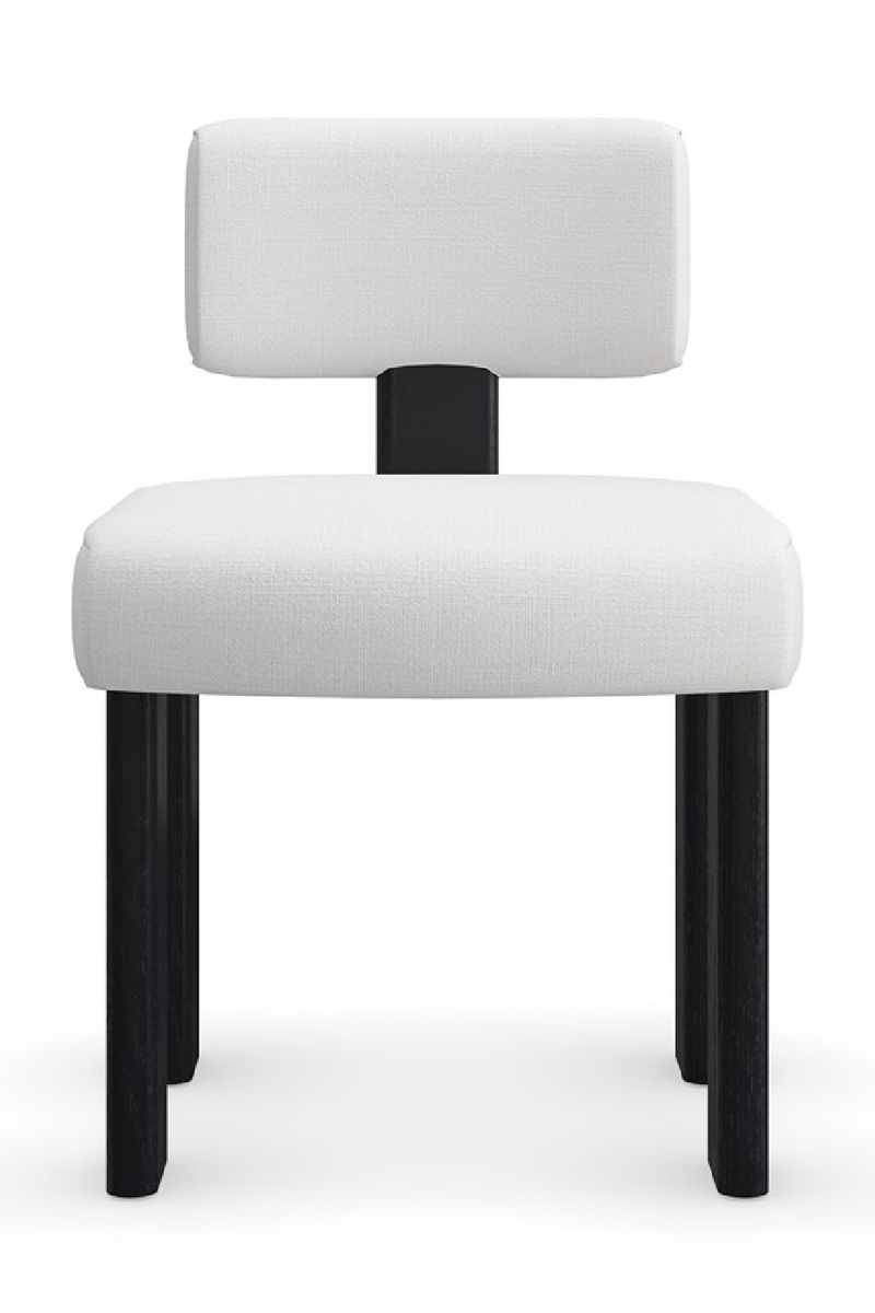 White Linen Modern Dining Chair | Caracole Perry | Oroatrade.com