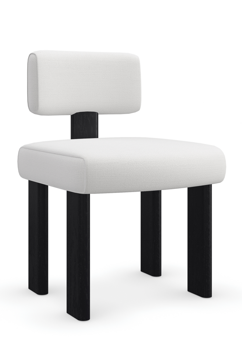 White Linen Modern Dining Chair | Caracole Perry | Oroatrade.com