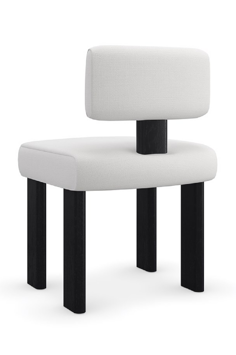 White Linen Modern Dining Chair | Caracole Perry | Oroatrade.com