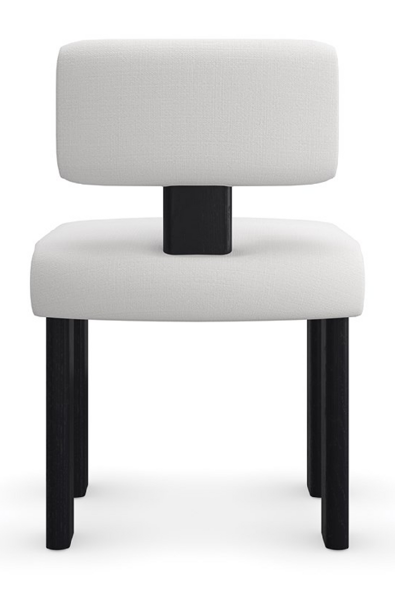 White Linen Modern Dining Chair | Caracole Perry | Oroatrade.com