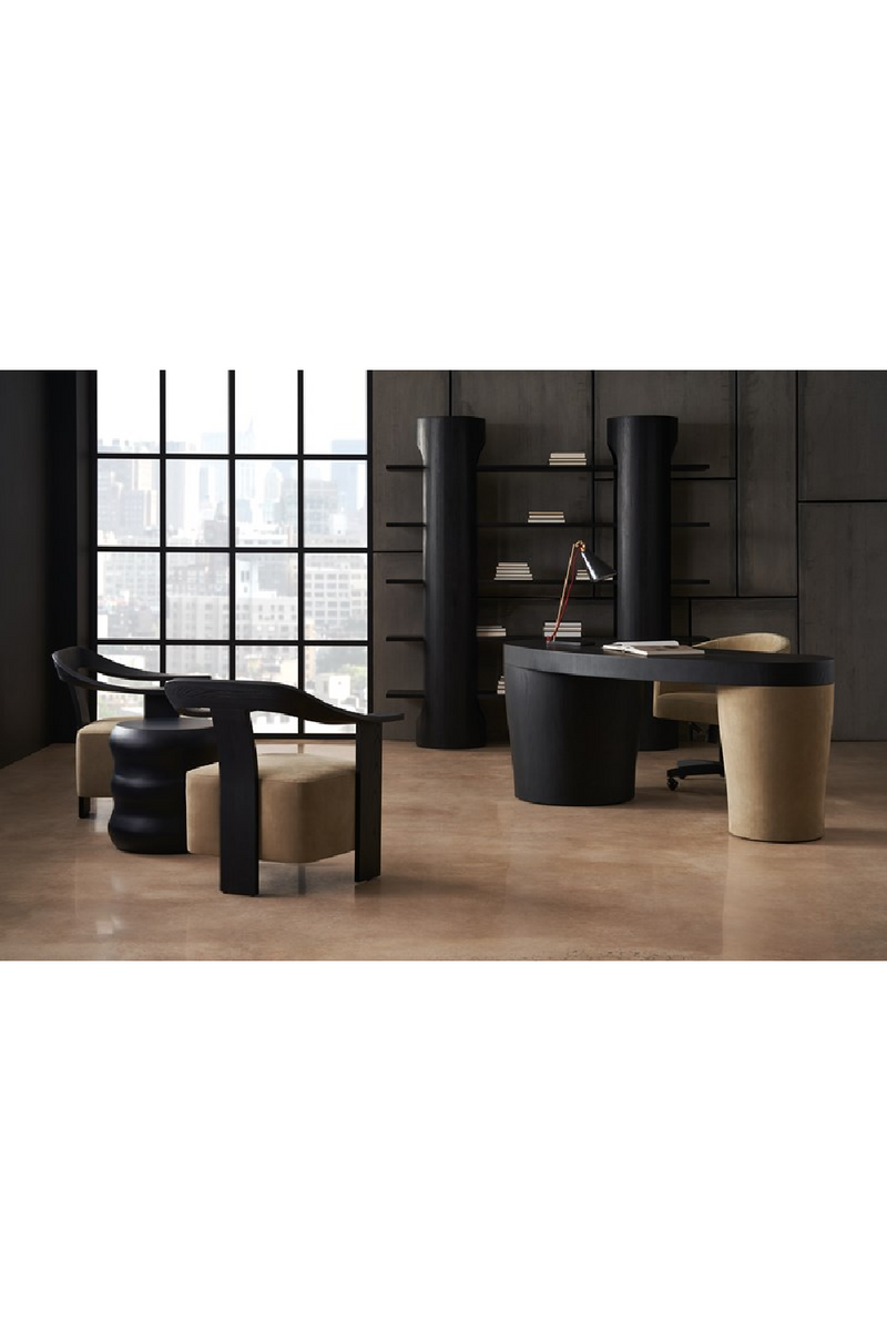 Black Wavy Side Table | Caracole Ama | Oroatrade.com