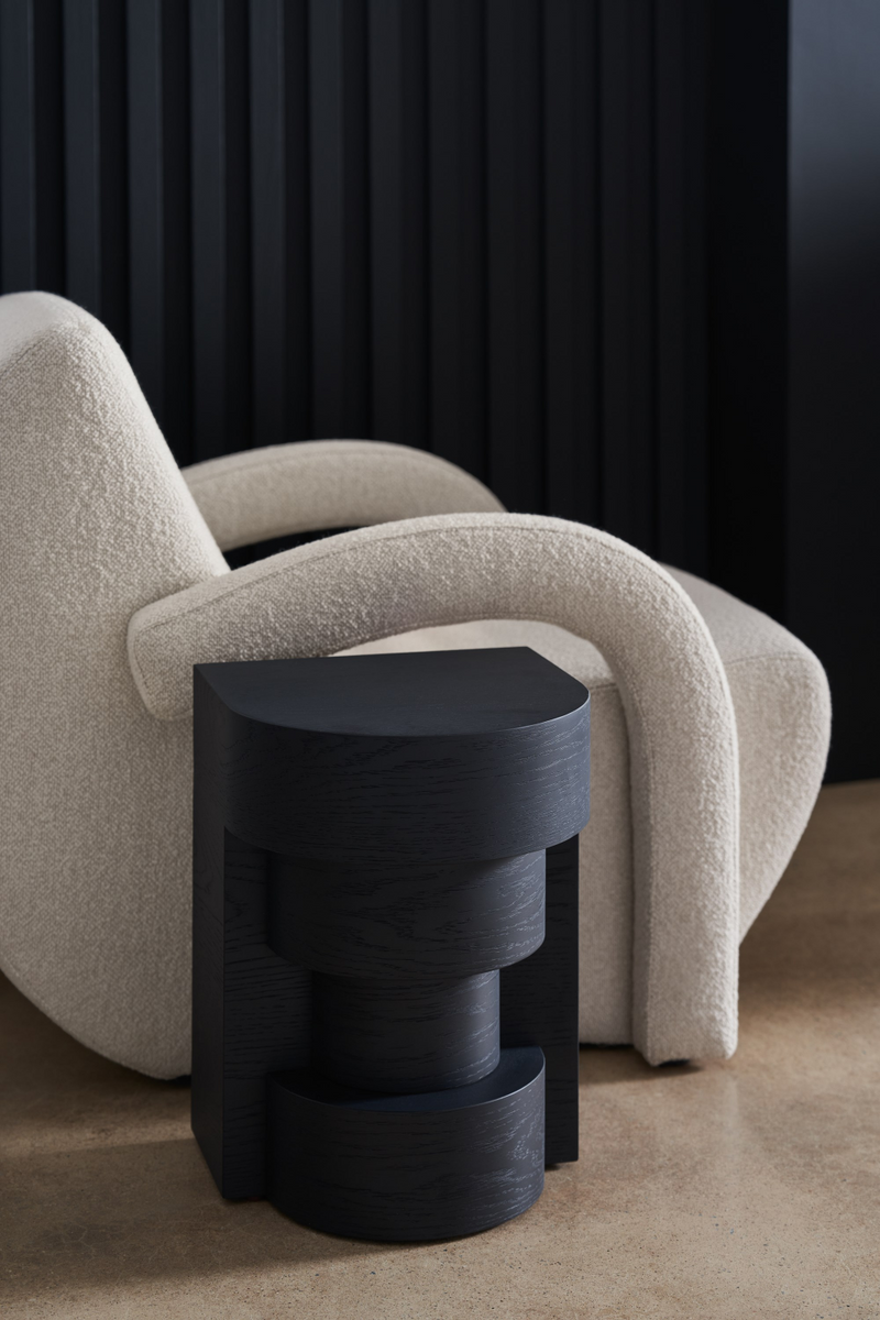 Black Sculptural Side Table | Caracole Sam | Oroatrade.com