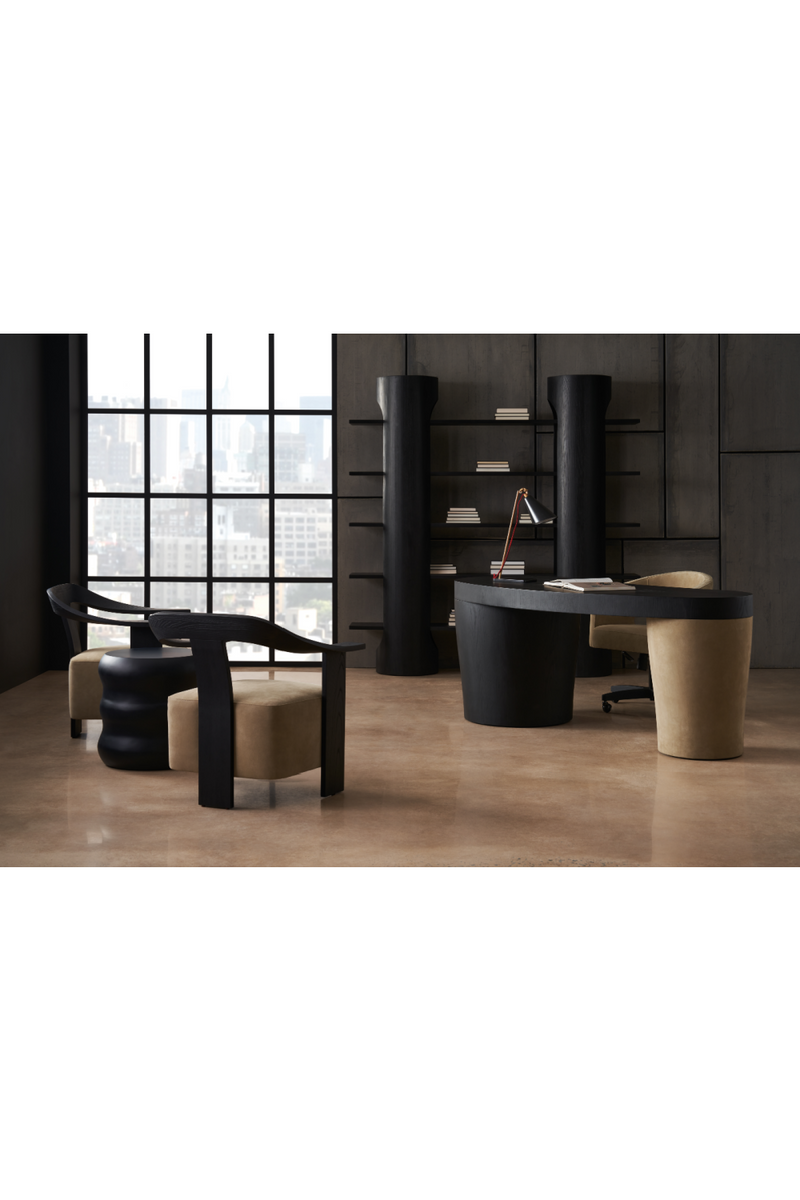 Suede Leg 3-Drawer Desk | Caracole Gus | Oroatrade.com
