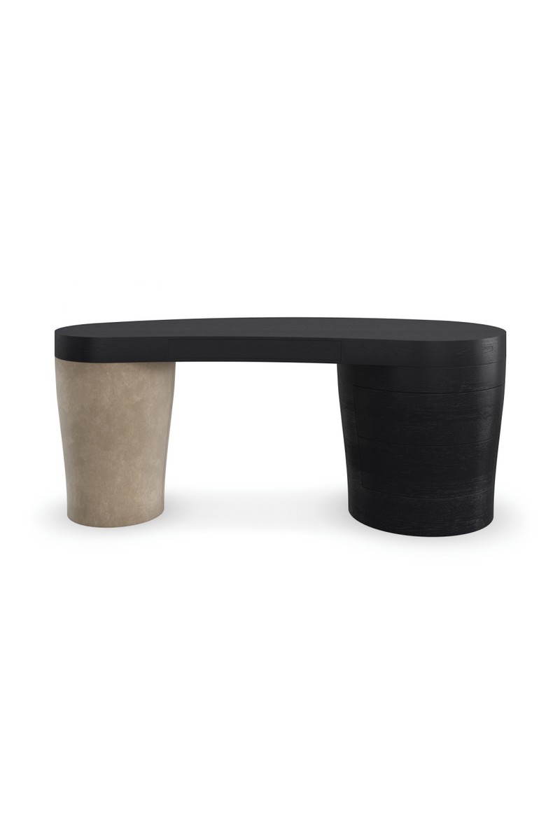 Suede Leg 3-Drawer Desk | Caracole Gus | Oroatrade.com