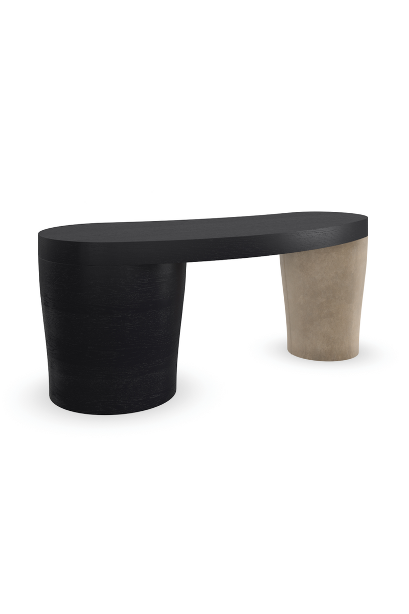 Suede Leg 3-Drawer Desk | Caracole Gus | Oroatrade.com
