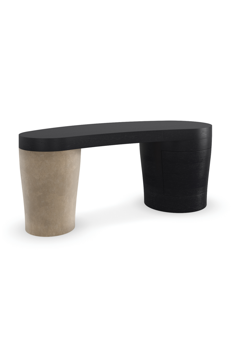 Suede Leg 3-Drawer Desk | Caracole Gus | Oroatrade.com