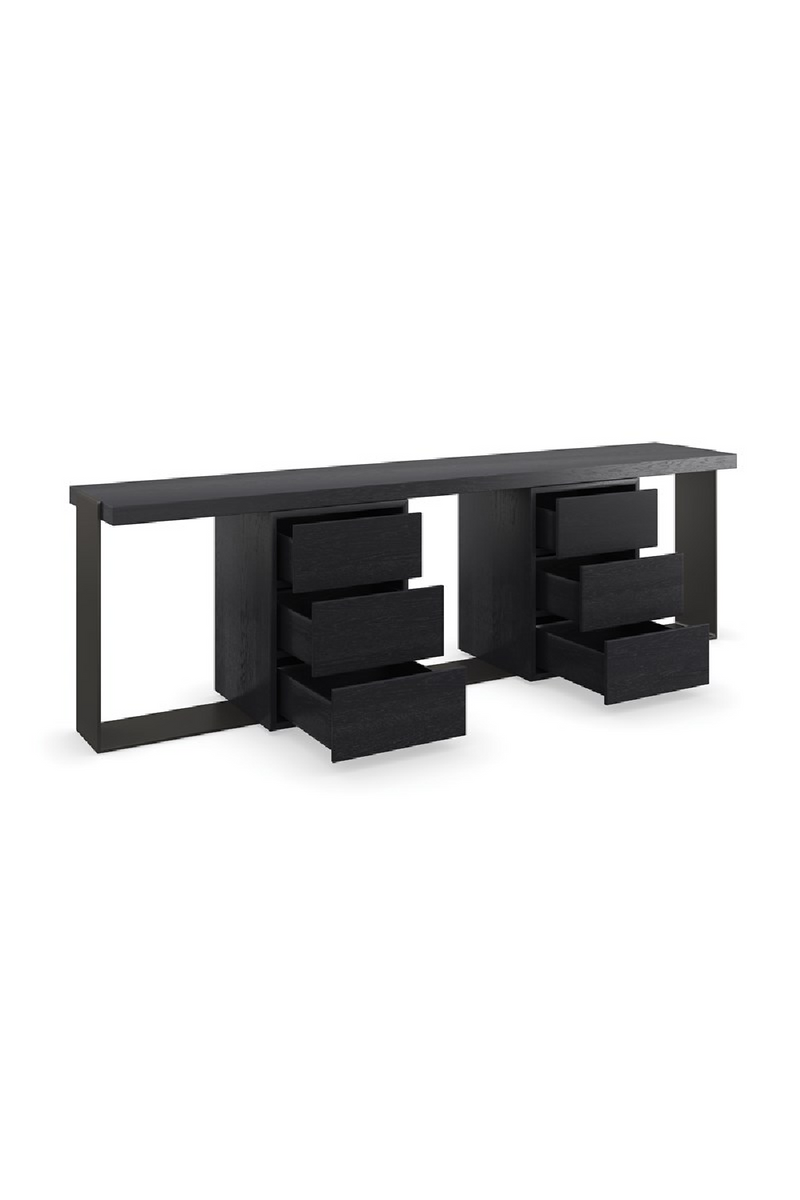 Black 6-Drawer Media Unit | Caracole Gabby | Oroatrade.com