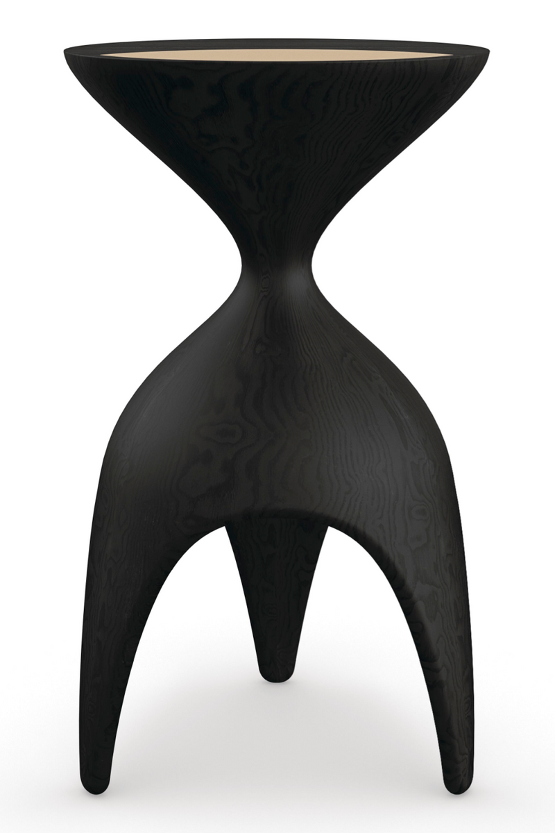 Black Modern Tripod Side Table | Caracole Quinn | Oroatrade.com