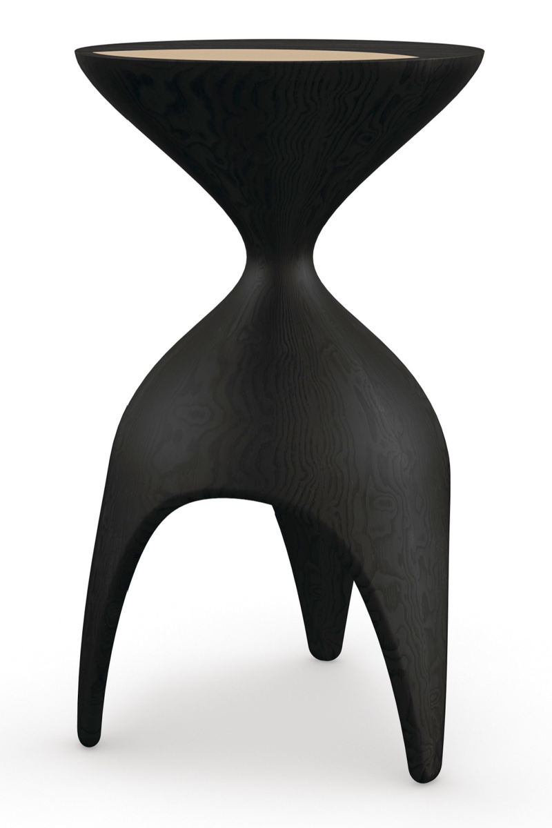 Black Modern Tripod Side Table | Caracole Quinn | Oroatrade.com