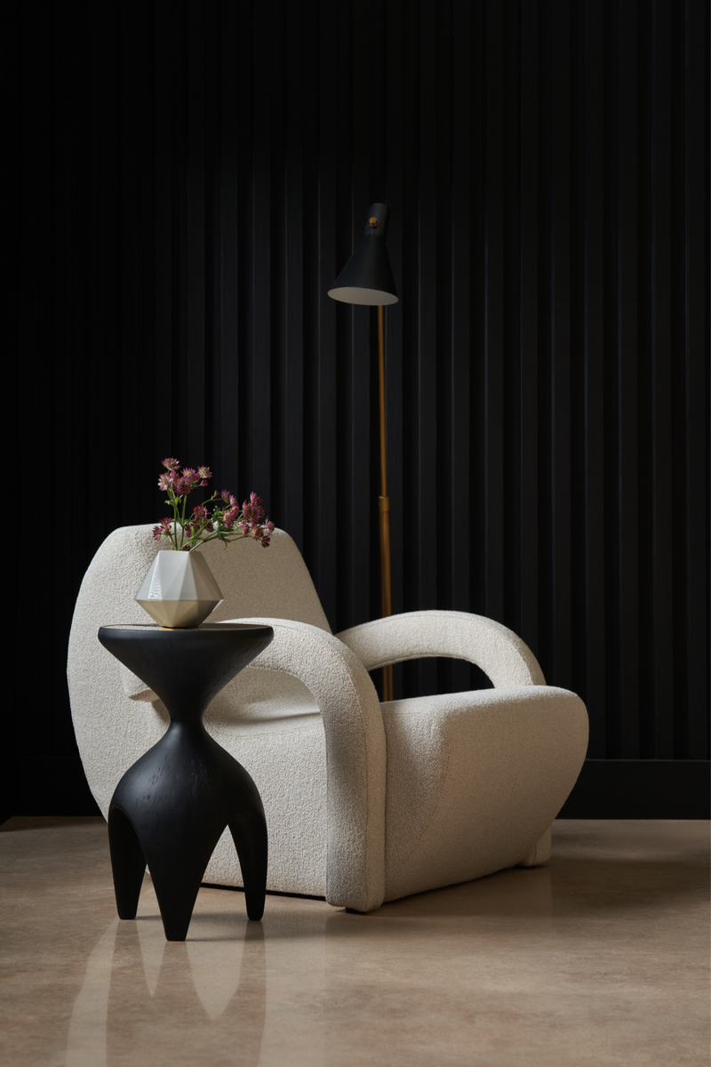 Black Modern Tripod Side Table | Caracole Quinn