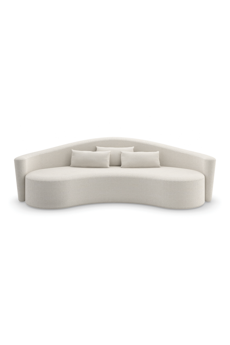 Cream Bouclé Curved Sofa | Caracole Luna | Oroatrade.com