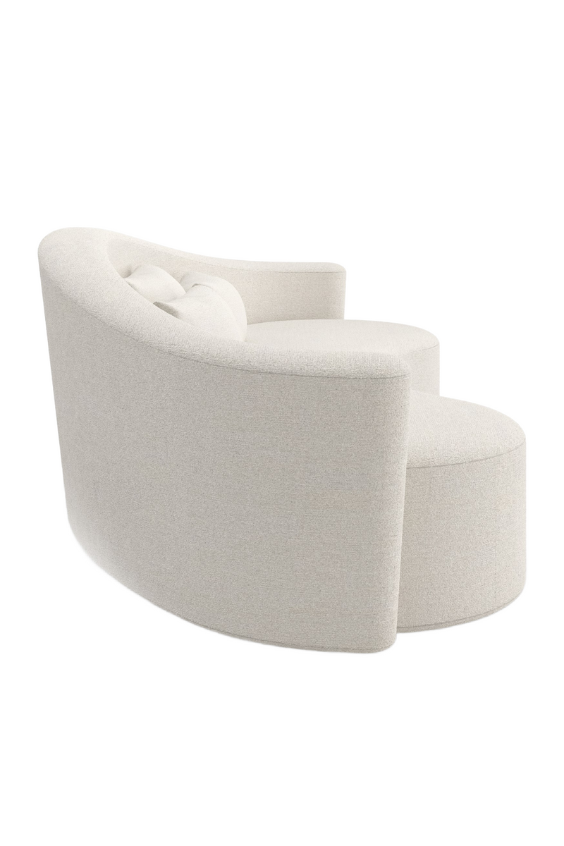 Cream Bouclé Curved Sofa | Caracole Luna | Oroatrade.com