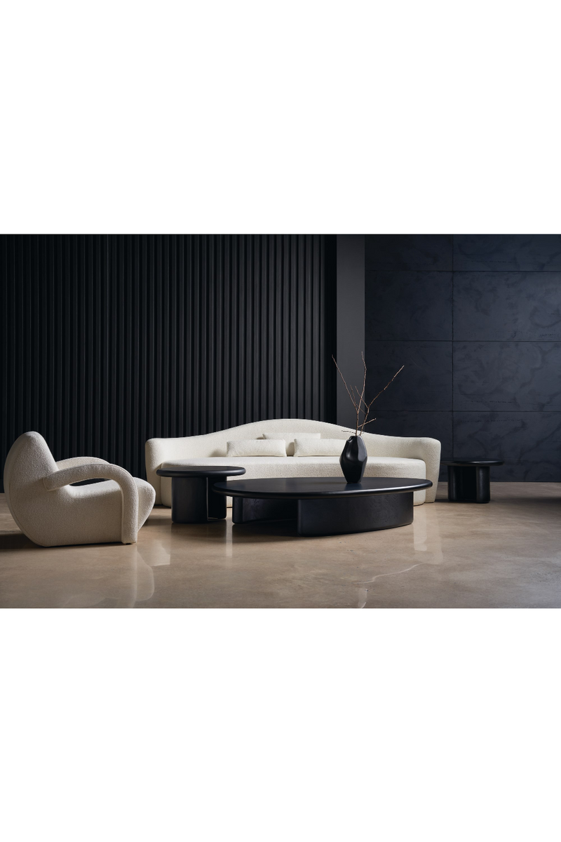 Cream Bouclé Curved Sofa | Caracole Luna | Oroatrade.com