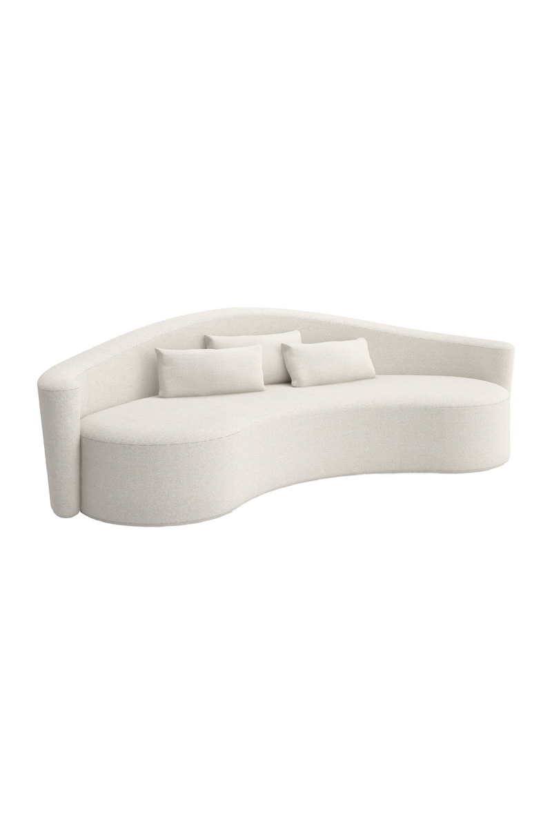 Cream Bouclé Curved Sofa | Caracole Luna | Oroatrade.com