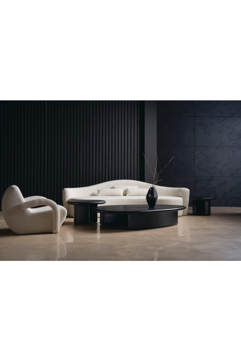 White Bouclé Accent Chair | Caracole Leo | Oroatrade.com