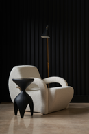 White Bouclé Accent Chair | Caracole Leo | Oroatrade.com