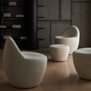 White Boucle Accent Chair | Caracole Noa