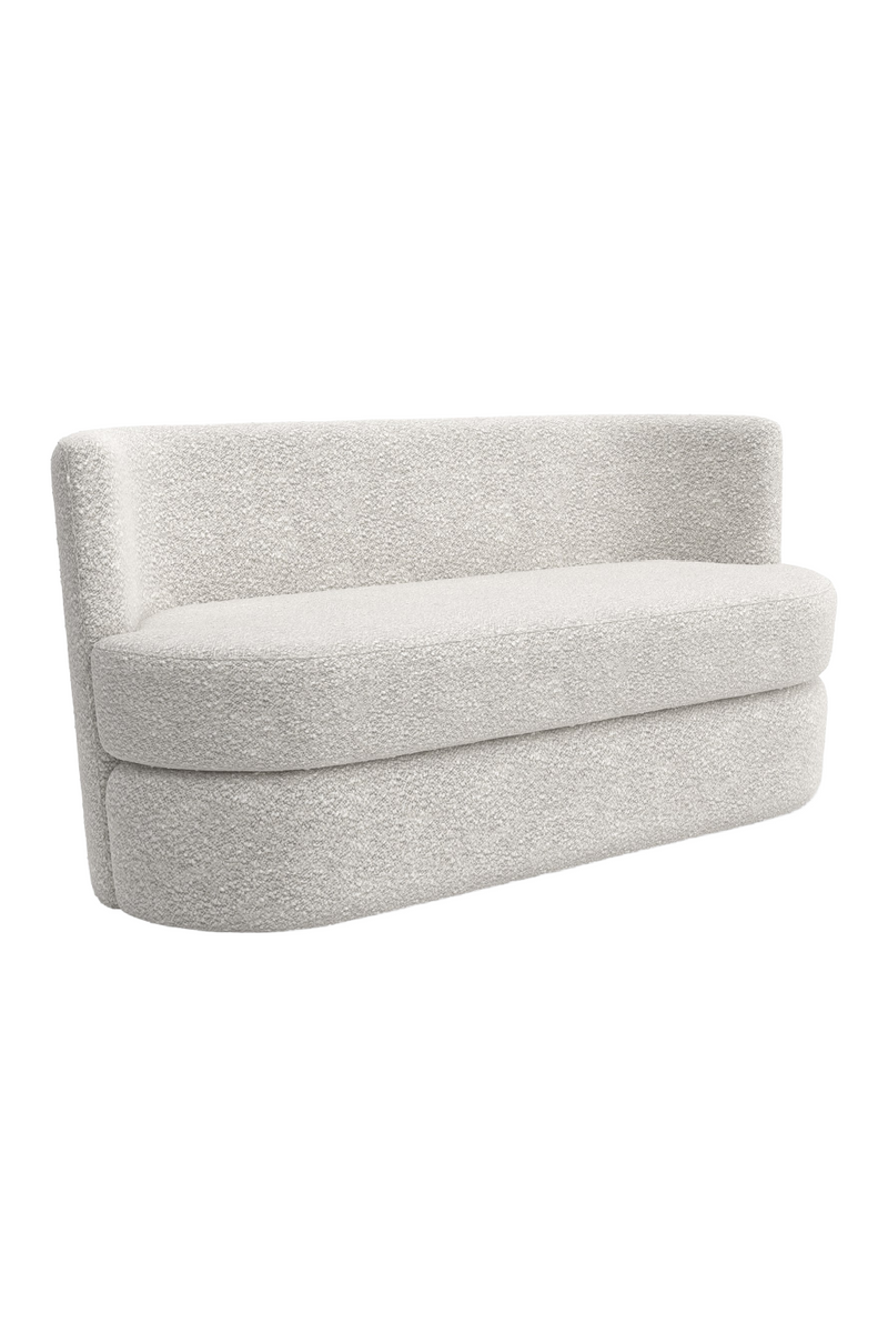 White Bouclé Bench | Caracole Etta | Oroatrade.com