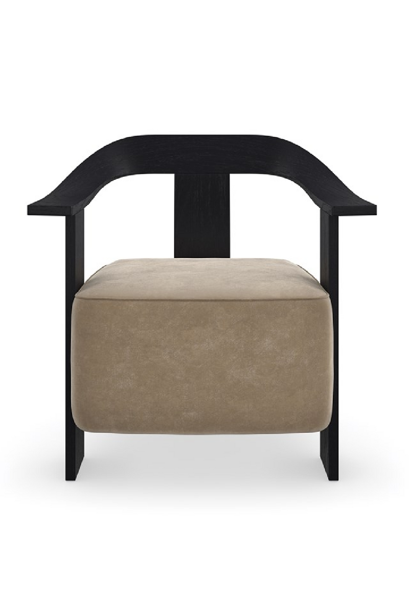 Brown Suede Seat Accent Chair | Caracole Luca | Oroatrade.com