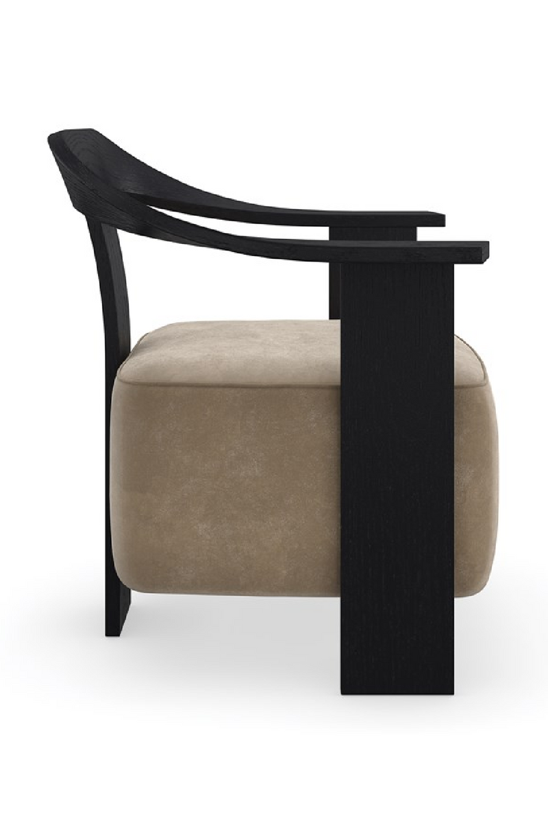 Brown Suede Seat Accent Chair | Caracole Luca | Oroatrade.com