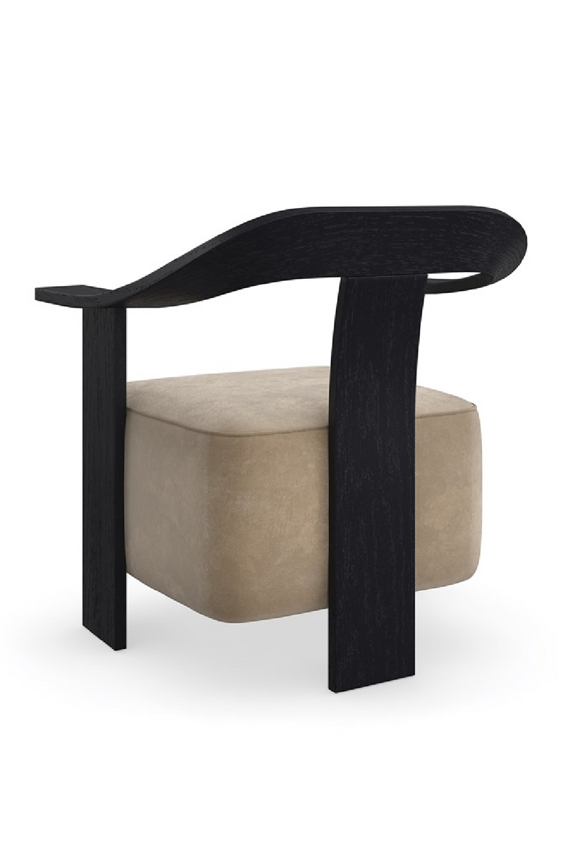 Brown Suede Seat Accent Chair | Caracole Luca | Oroatrade.com