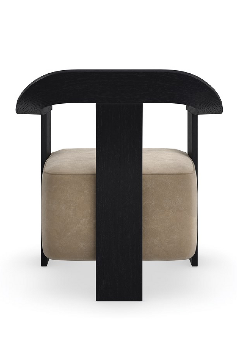 Brown Suede Seat Accent Chair | Caracole Luca | Oroatrade.com