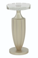 Taupe Fluted Accent Table | Caracole Just A Little Jazz | Oroatrade.com