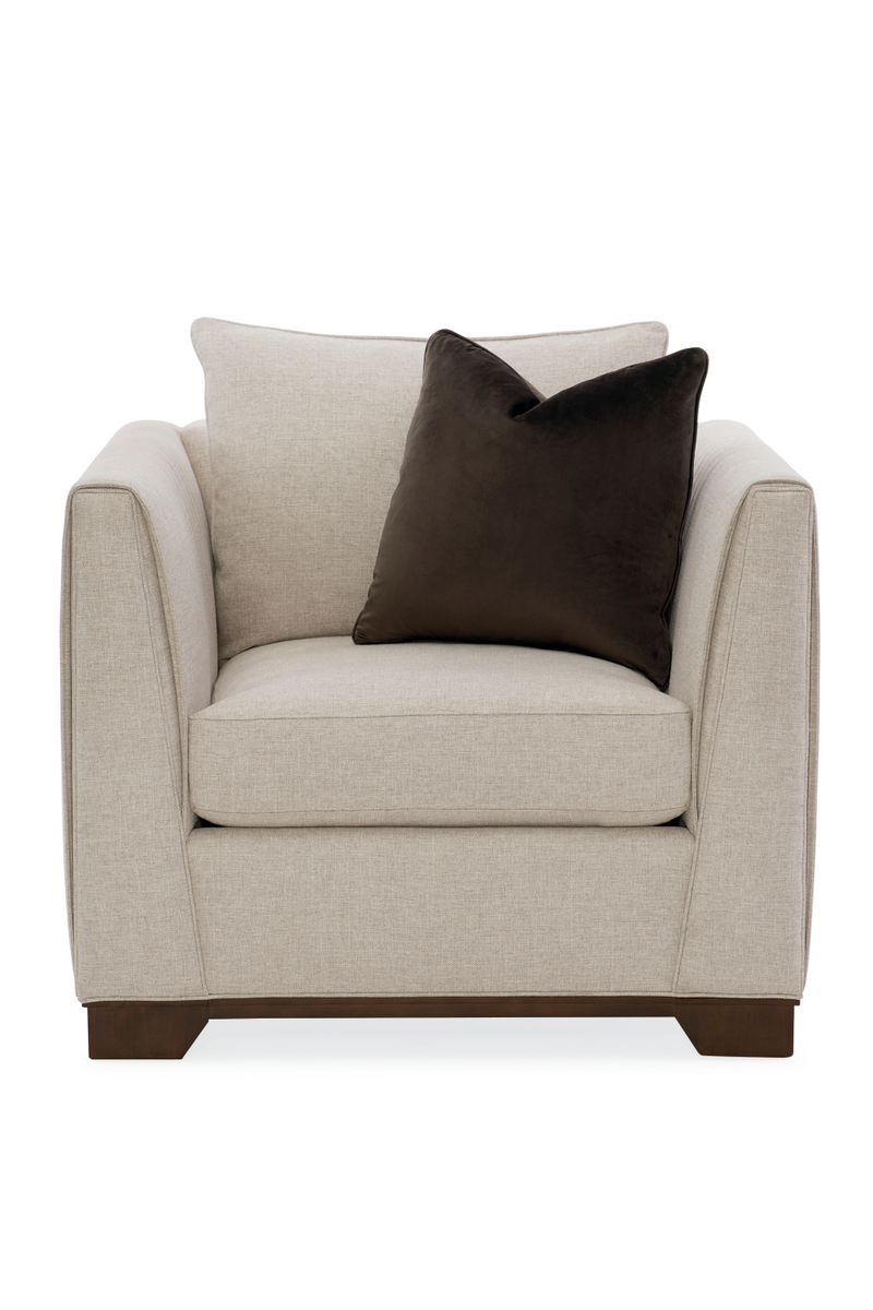 Taupe Linen Lounge Chair | Caracole Moderne | Oroatrade.com