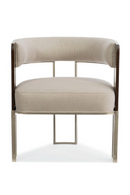 Cream Curved Modern Accent Chair | Caracole Streamliner | Oroa.com
