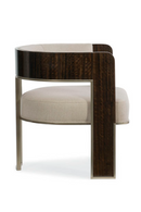 Cream Curved Modern Accent Chair | Caracole Streamliner | Oroa.com